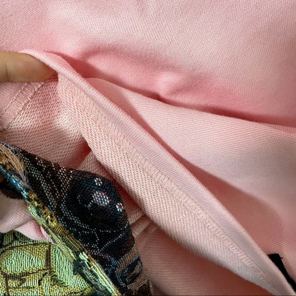 Unisex Panelled Bear Jacquard Sweatshirt | Pink | ONE Size - Picture 5 of 8